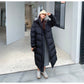 Korean-style Mid-length Over-the-knee Down Cotton-padded Coat
