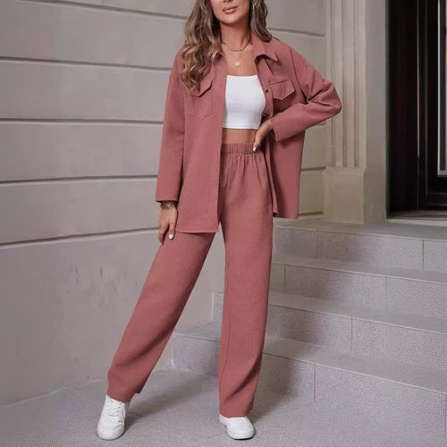 Lapel Cardigan Casual Suit Women