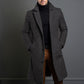 Winter Lapel Trench Coat Fashion Pocket Single Breasted Jacket Outerwear Casual Solid Color Men's Clothing