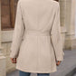 Elegant Single-breasted Woolen Coat Buttons Lapel Mid-length Jacket Temperament Commuter Outwear Clothing For Women
