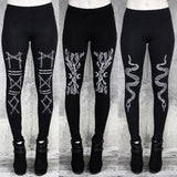Punk style sports leggings