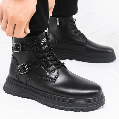 Black Martin Boots Male British Style Working Boots