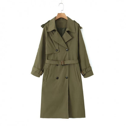 Women's Fashion Casual Long Trench Coat
