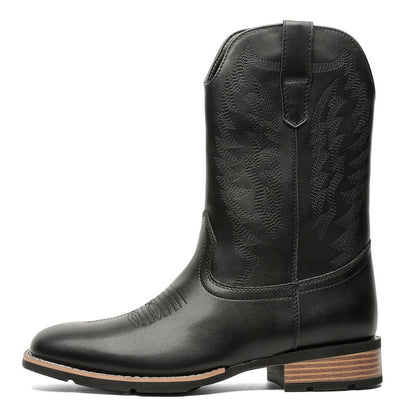 Western Denim Boots Fashion Embroidered