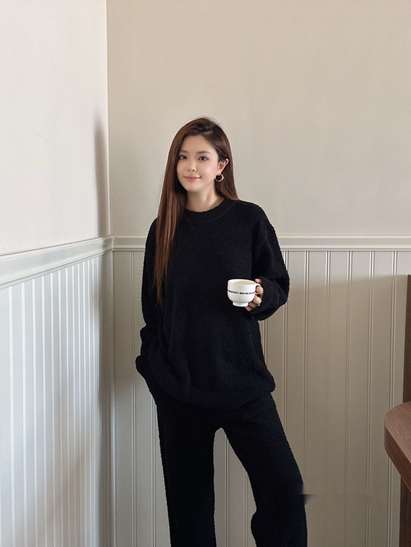 Plain Color Women's Homewear Set