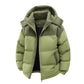 Men's Cotton Padded Clothing Corduroy Detachable Hat Coat