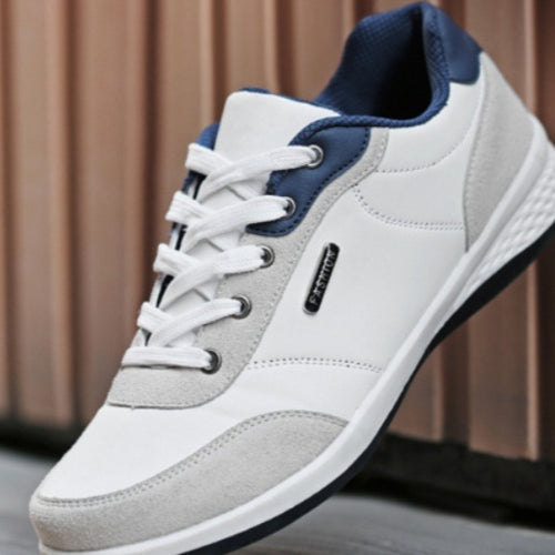 Fashion Light Sports Casual Men Shoes Autumn New Lace-Up Shoes Microfiber Leather Casual Shoes FLats Sneakers