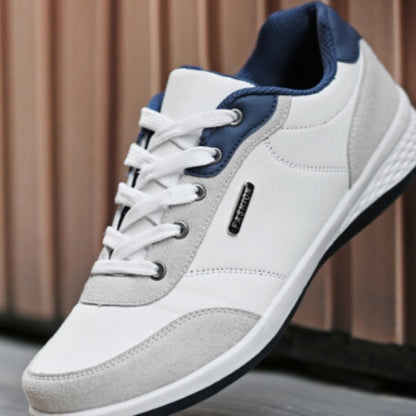 Fashion Light Sports Casual Men Shoes Autumn New Lace-Up Shoes Microfiber Leather Casual Shoes FLats Sneakers