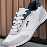 Fashion Light Sports Casual Men Shoes Autumn New Lace-Up Shoes Microfiber Leather Casual Shoes FLats Sneakers