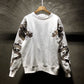 Men's embroidered crew neck sweatshirt with double arms