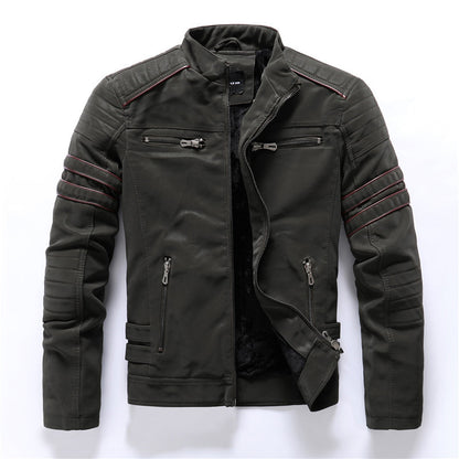 Men's leather washed leather jacket