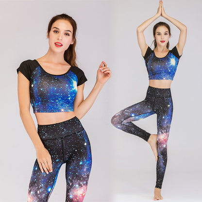Fashion printed yoga clothes suit women