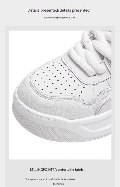 Men's Sports Thick Soled Height Increasing Small White Shoes