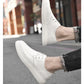 First Layer Cowhide Men's Casual Pumps Sole Leather Round Head Low-cut White Shoes