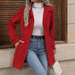 Elegant Single-breasted Woolen Coat Buttons Lapel Mid-length Jacket Temperament Commuter Outwear Clothing For Women