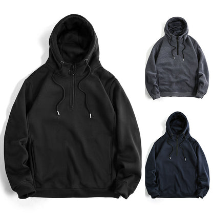 Men's Loose Casual Solid Color Hoodie