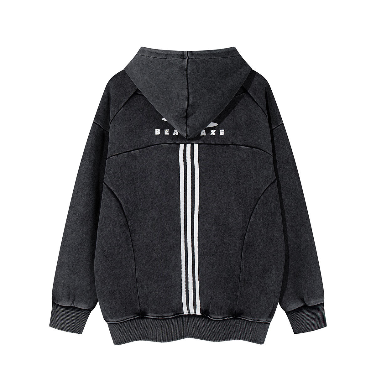 Striped Patchwork Hoodie American Print Casual Hoodie