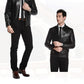 Men's leather leather jacket