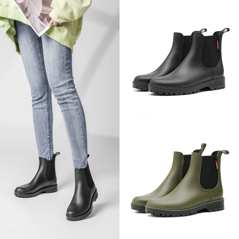 Ladies' Short Chelsea Lightweight Non-slip Low-top Rain Boots