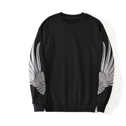 Long Sleeve Sweatshirt With Embroidered Wings