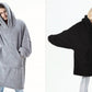 Hoodie Sweatshirt With Big Pocket Tops Sweater Comfortable Loose Double-Sided Fleece Thicker Wearable Blanket