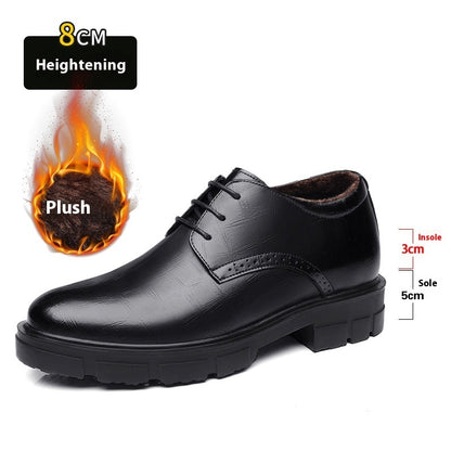 Men's Height Increasing Leather Shoes 10cm Thick Bottom Business Formal Wear