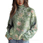 New Christmas Abstract Printing Casual Cloak Coat Cardigan