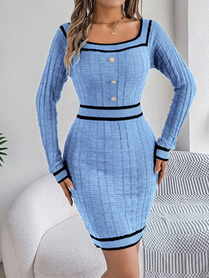 Women's Long-sleeved Sweater Hip Skirt