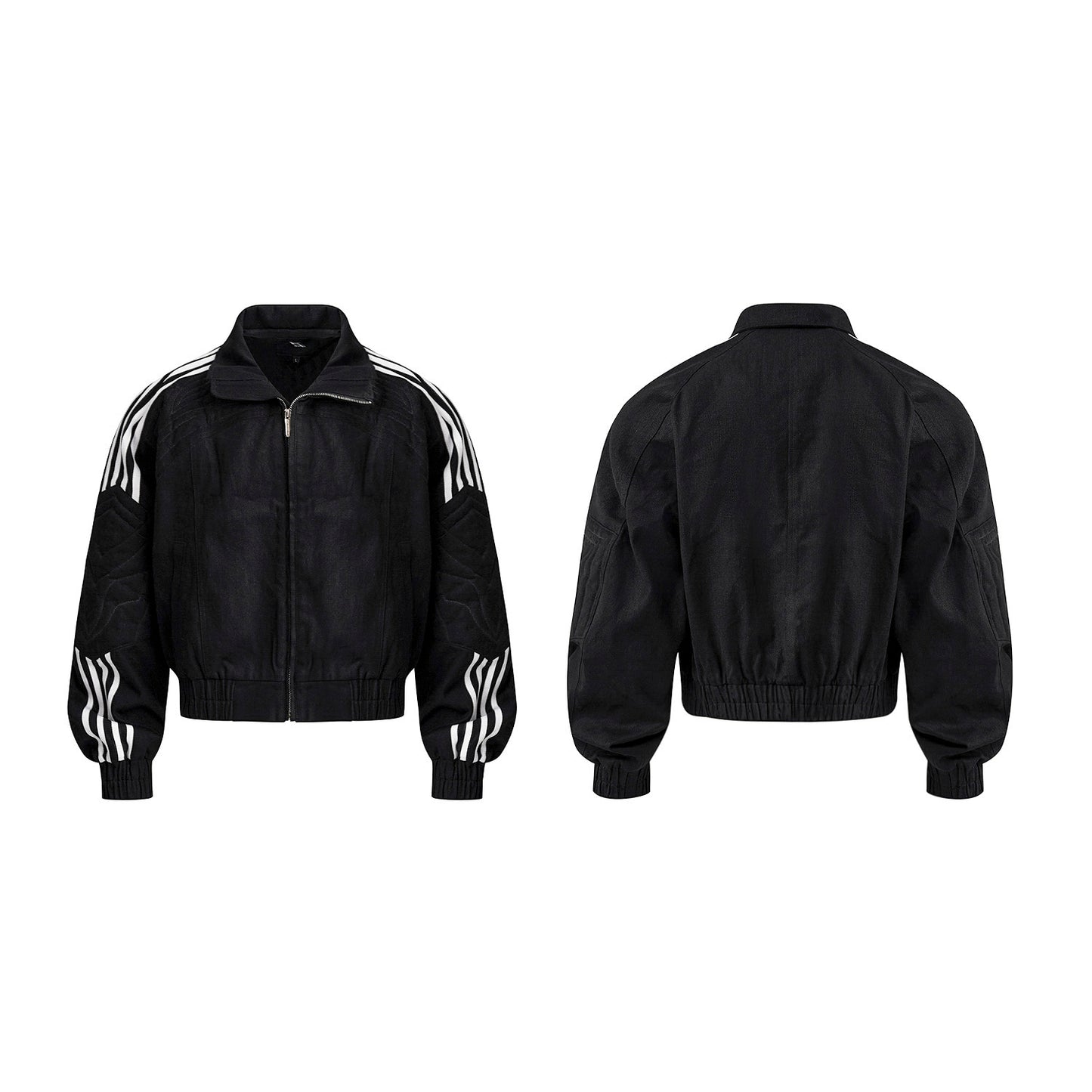 Men's Early Autumn Patchwork Stand-up Collar Cardigan Top Jacket