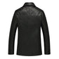 Middle-aged And Elderly Men's Cotton Lapel Leather Jacket