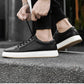 Men's Business Genuine Leather Lace-up Soft Bottom Platform Sneakers