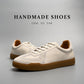 Baseball Low-cut Genuine Leather Sneakers Men's White Shoes