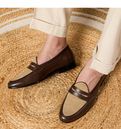Loafers Belgium Champagne British Style Casual