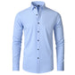 Solid Long Sleeve Shirt Fashion Slim Lapel Button Office Business Shirt Men's Clothing