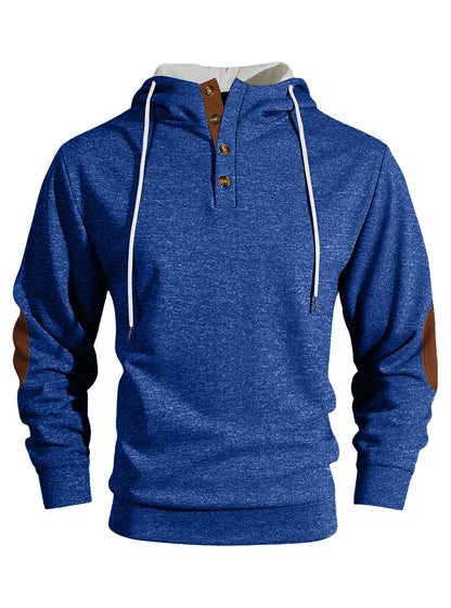 Men's Solid Color Hooded Pullover Sportswear Sweatshirt