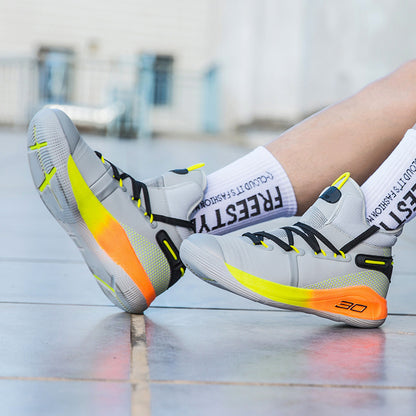 Autumn Basketball Shoes Men's Combat Cement Nail Shoes Rubber Sole Combat Boots Youth Plus Size Basketball Sneaker