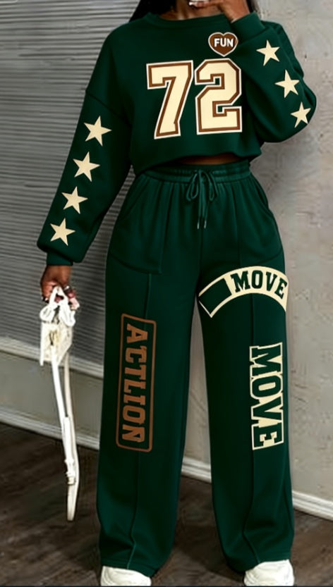 Solid Color Casual Suit Women's Loose Slim Fit Two-piece Set