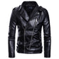 Multi-zip leather jacket jacket