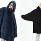 Hoodie Sweatshirt With Big Pocket Tops Sweater Comfortable Loose Double-Sided Fleece Thicker Wearable Blanket