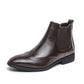 High-top Leather Shoes Men's Pointed Chelsea Booties