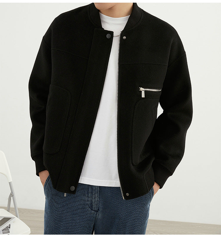 New Double-faced Woolen Goods Jacket Drop-shoulder Woolen Coat