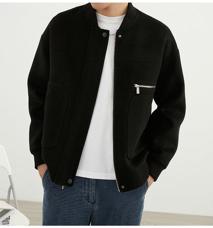 New Double-faced Woolen Goods Jacket Drop-shoulder Woolen Coat