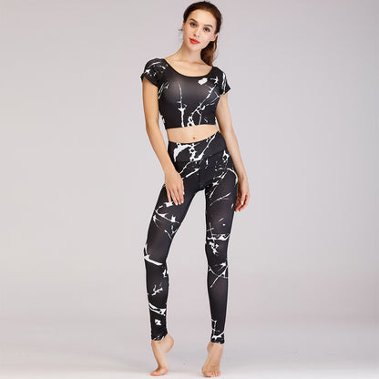 Fashion printed yoga clothes suit women