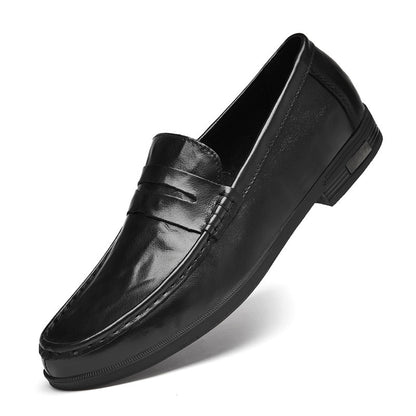 New British Breathable Casual Leather Shoes Men