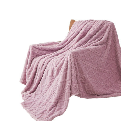 Single-layer Double-sided Tower Velvet Blanket Lunch Break Sofa Cover Blanket