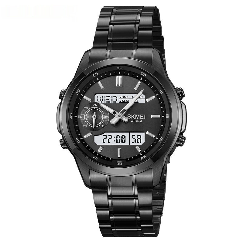 Luminous Multifunctional Men's Steel Strap Watch
