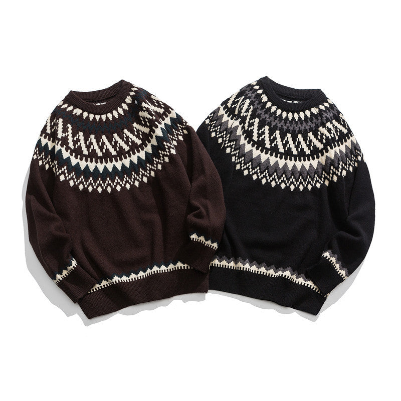 Autumn Winter Japanese Round Neck College Style Loose Sweater
