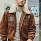 Men's Fur Collar With Cotton Leather Jacket