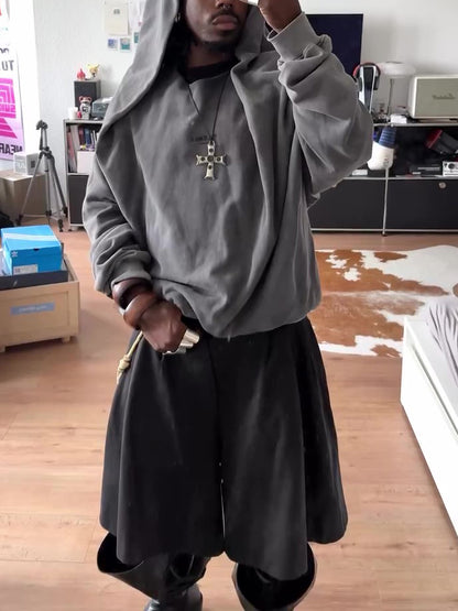 Men's Casual Hooded Loose Sweatshirt