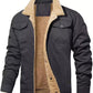 Autumn And Winter New Men's Jacket Hooded Fleece-lined Mid-length Overalls